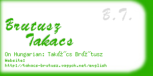 brutusz takacs business card